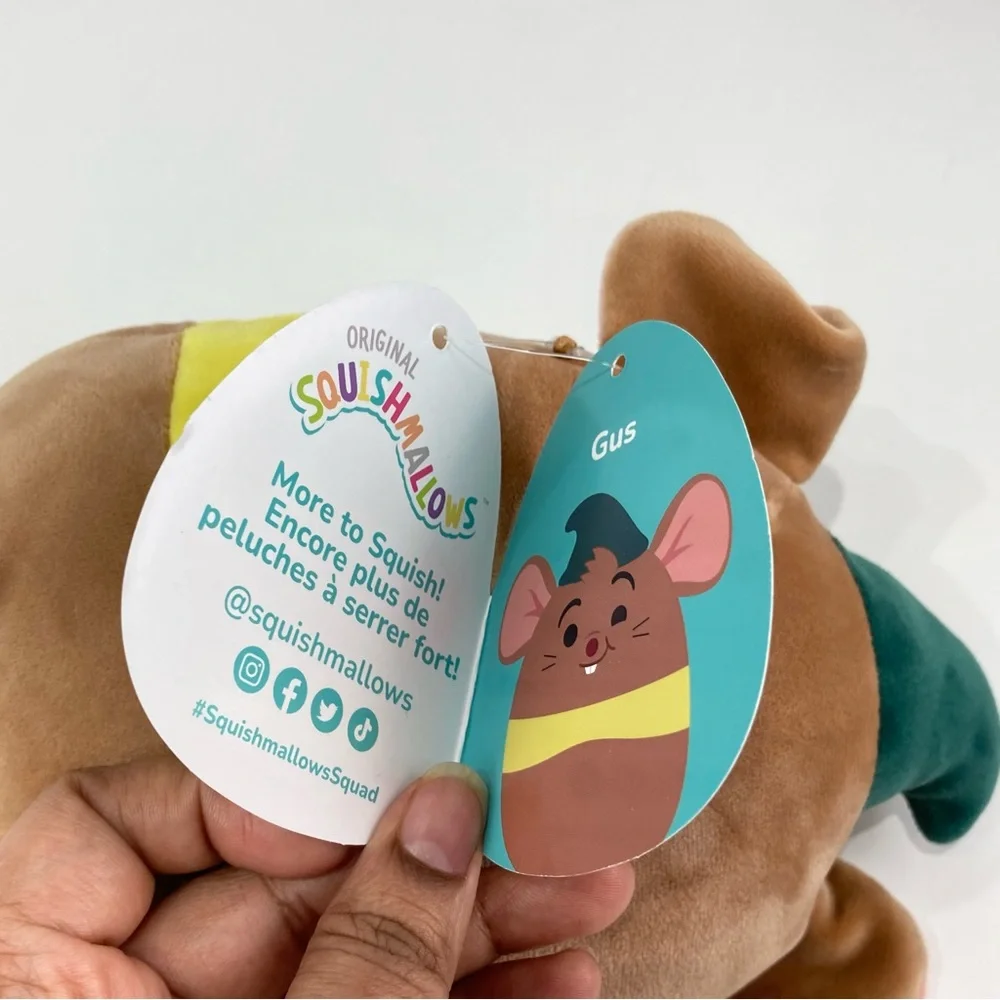 NWT Disney Squishmallow 6.5” Gus the mouse from Cinderella